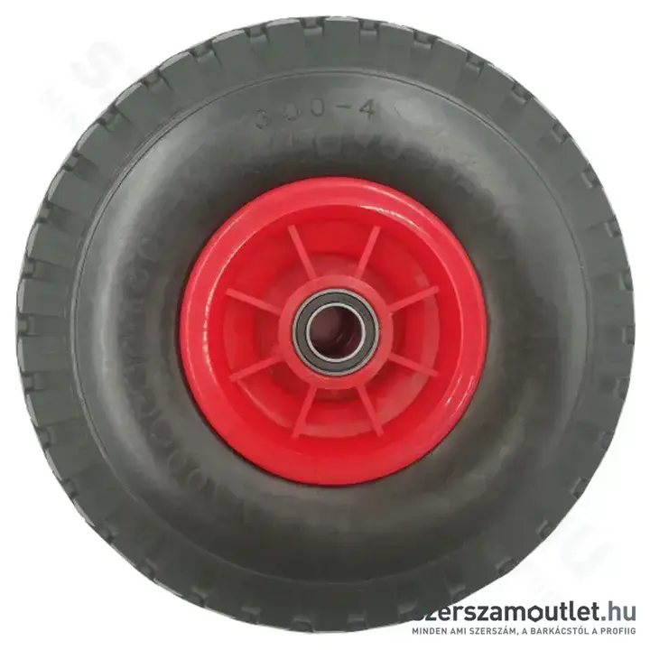 ANRO Malomkocsi/molnárkocsi kerék, műanyagfelnis, csapágyas, tömör, 100kg, 80x260mm (13131)